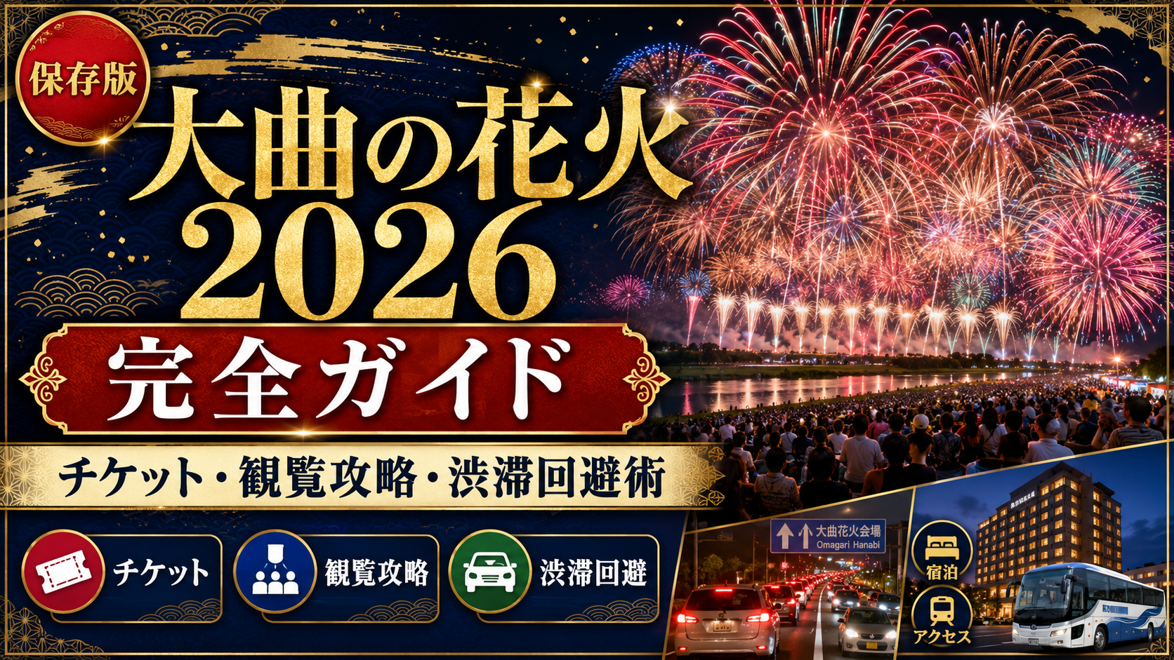 大曲の花火2026完全ガイド｜チケット・観覧攻略・渋滞回避術