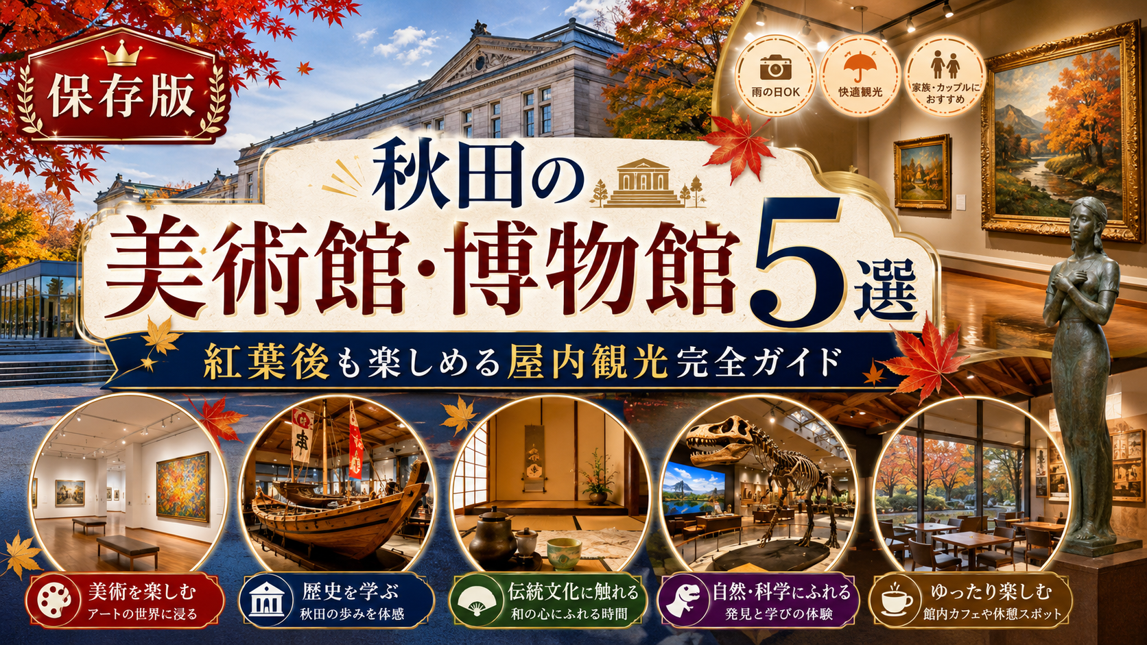 秋田の美術館・博物館5選｜紅葉後も楽しめる屋内観光完全ガイド
