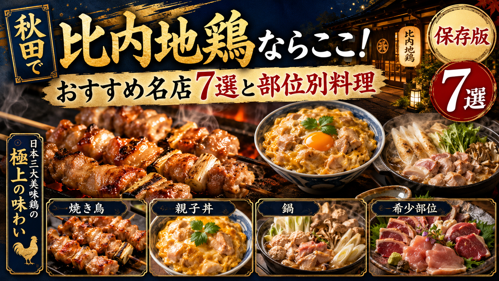 秋田で比内地鶏ならここ！おすすめ名店7選と部位別料理