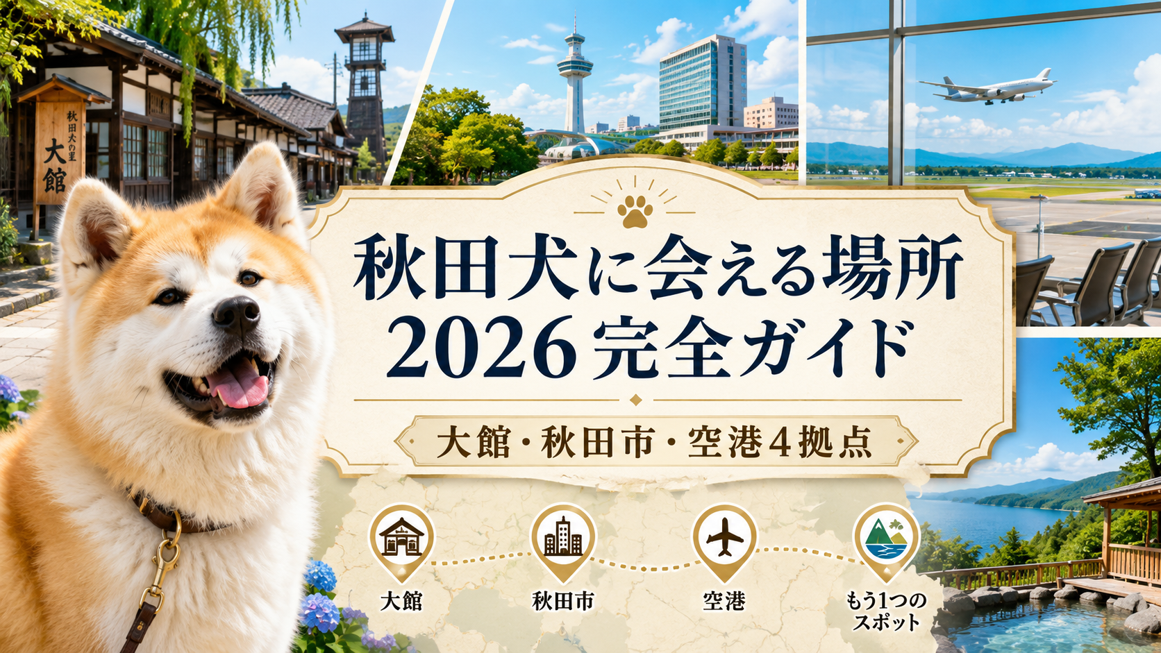 秋田犬に会える場所2026完全ガイド｜大館・秋田市・空港4拠点