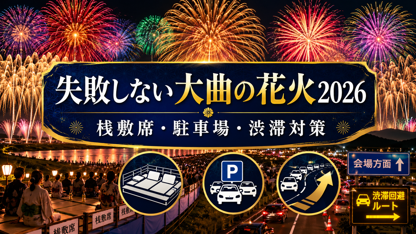 失敗しない大曲の花火2026｜桟敷席・駐車場・渋滞対策
