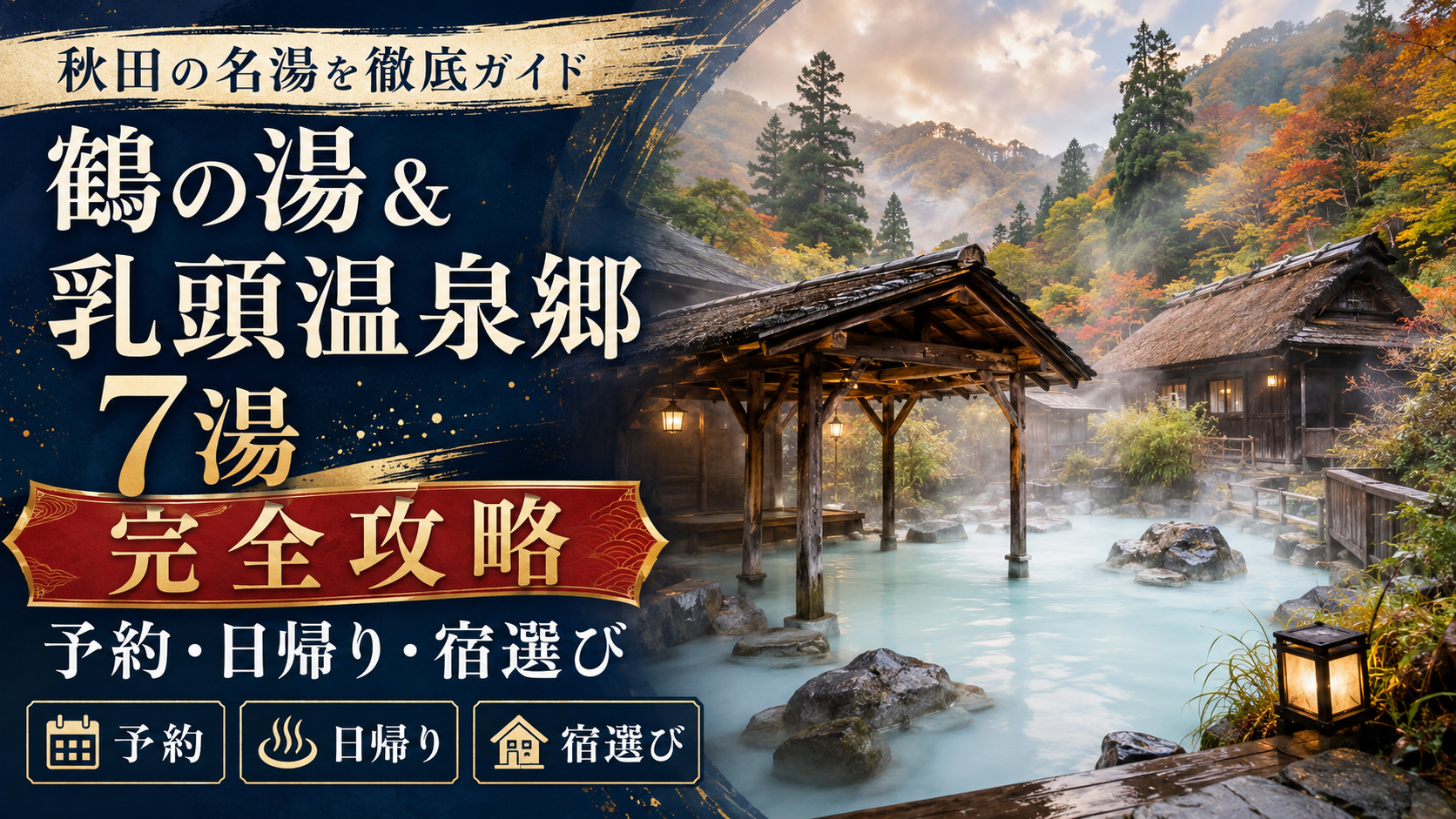 鶴の湯＆乳頭温泉郷7湯【完全攻略】予約・日帰り・宿選び