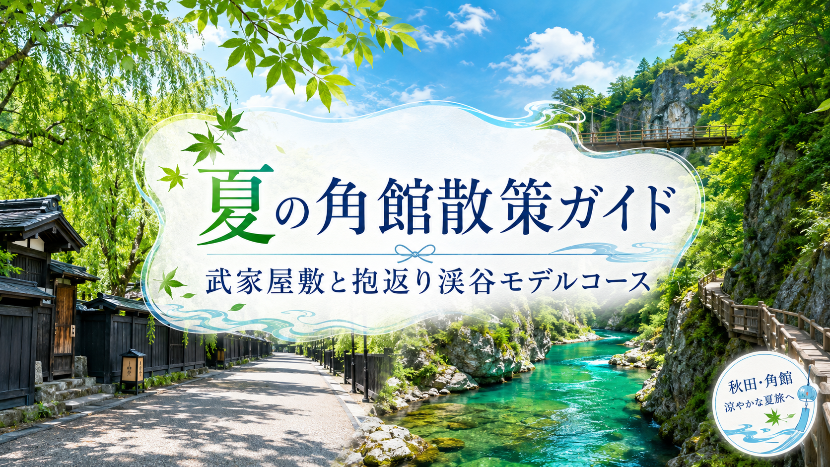 夏の角館散策ガイド｜武家屋敷と抱返り渓谷モデルコース