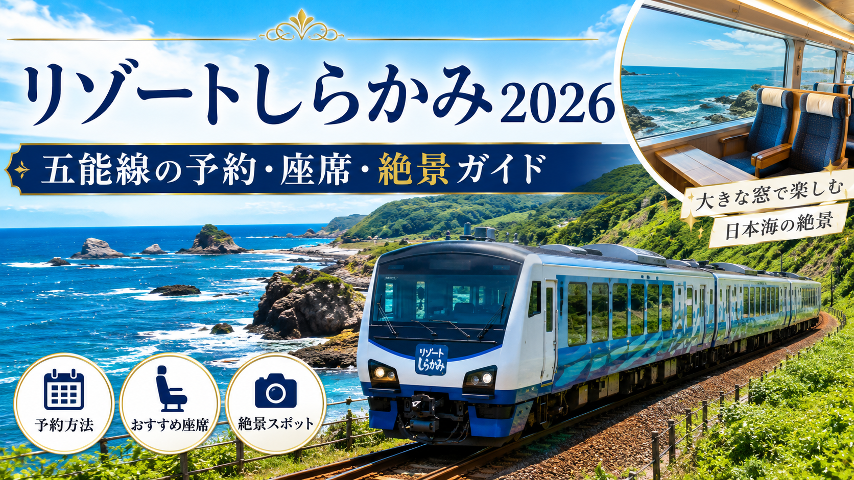リゾートしらかみ2026｜五能線の予約・座席・絶景ガイド
