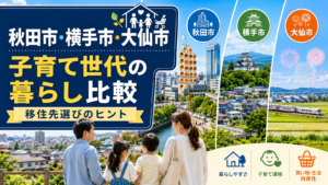 秋田市・横手市・大仙市、子育て世代の暮らし比較｜移住先選びのヒント