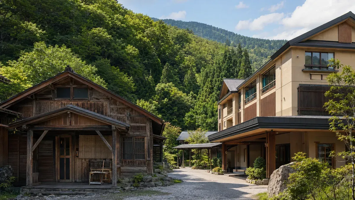 秋田県玉川温泉と新玉川温泉、性質の異なる二つの建物の比較