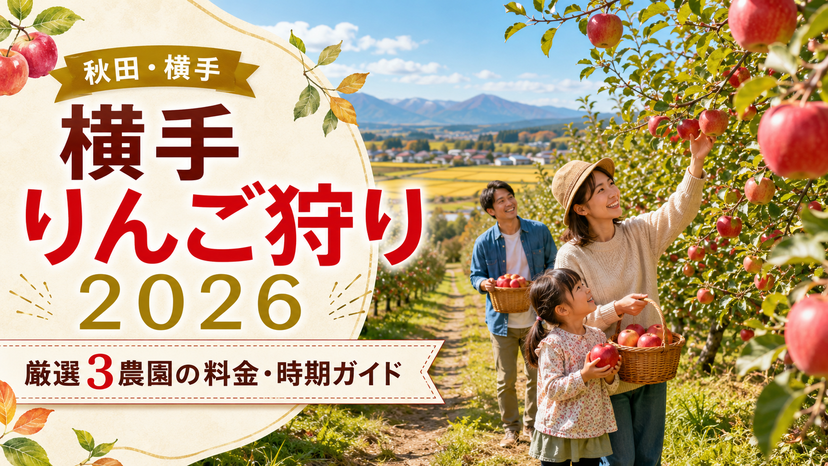 横手 りんご狩り 2026｜厳選3農園の料金・時期ガイド